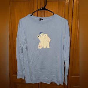 Talbots Sweater With Polar Bear Design